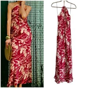 Reformation 100% silk dress las Dalias NEW